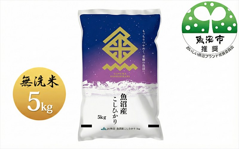 令和7年産 魚沼産コシヒカリ 無洗米 5kg お米 