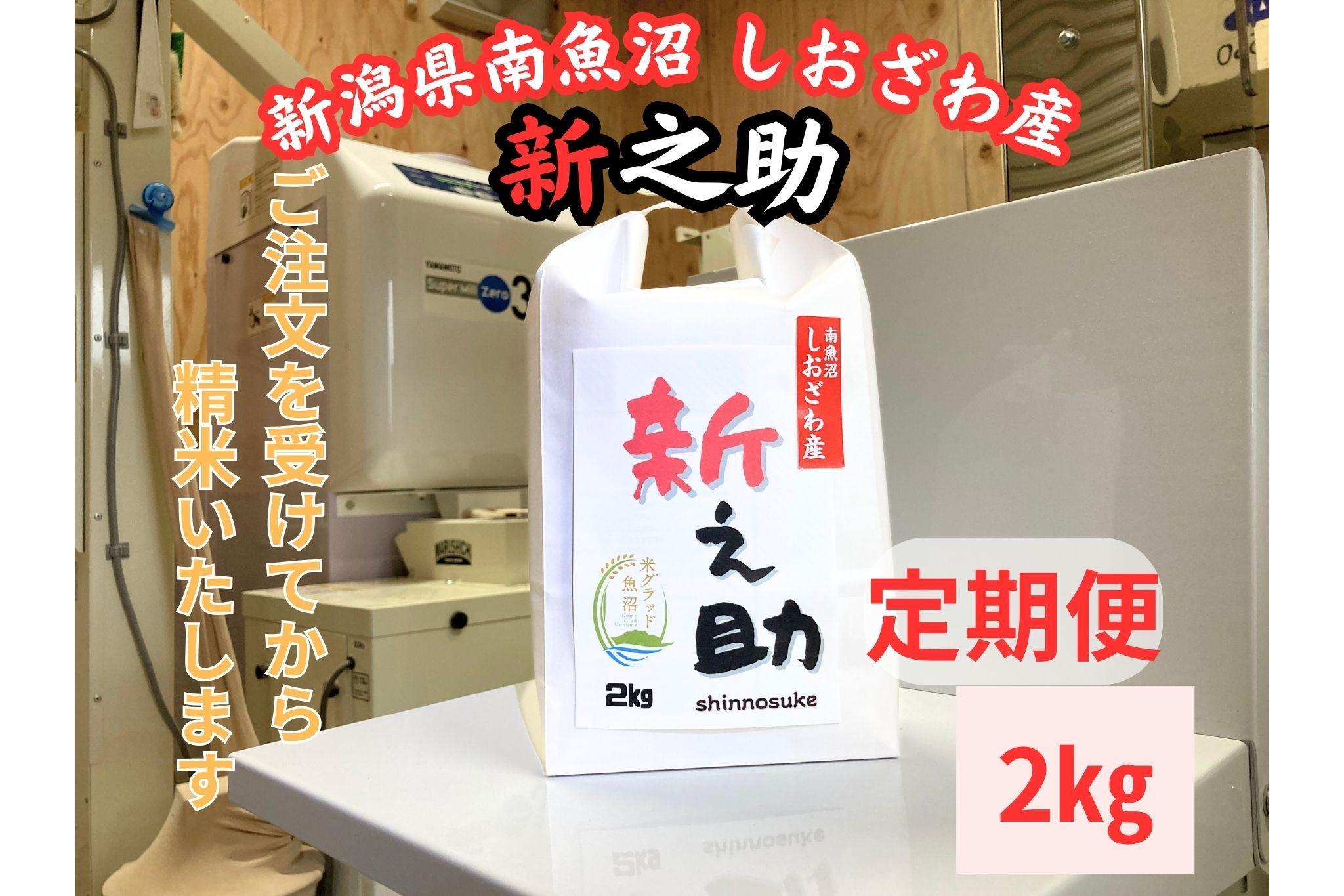 【定期便】南魚沼しおざわ産　新之助　2kg×6か月　新米