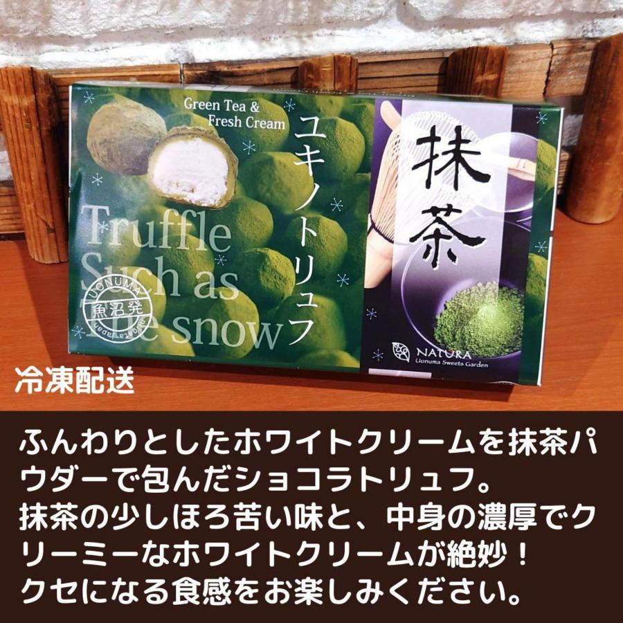 チョコレート ショコラトリュフ ココア 抹茶 スイーツ 生洋菓子  新潟県 南魚沼市 ナトゥーラ 濃厚ひんやり ユキノトリュフ 各1箱（合計2箱）