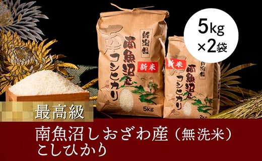【令和5年産】【高級】南魚沼塩沢産こしひかり5kg×2袋(無洗米)