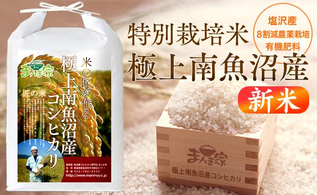 【令和8年産新米予約】特別栽培米「極上南魚沼産コシヒカリ」（有機肥料、8割減農薬栽培）精米5ｋｇ【2026年10月上旬より1ヶ月以内に順次発送予定】