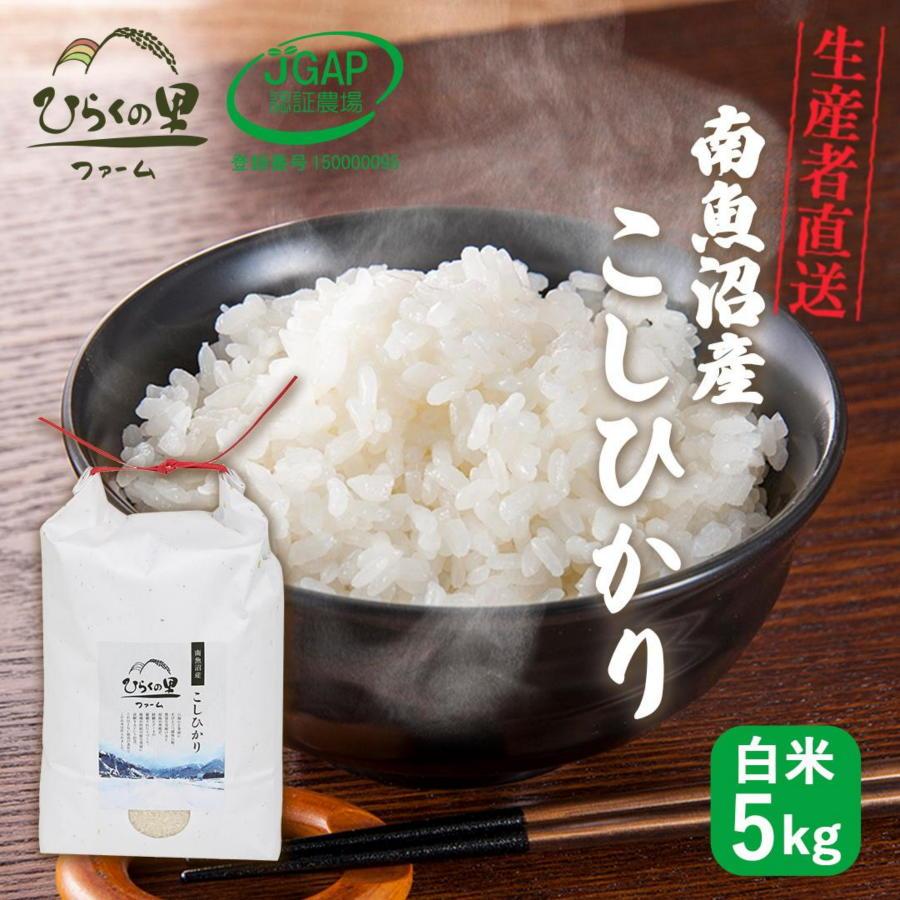 【令和6年産新米予約】最高金賞 南魚沼産コシヒカリ 白米5kg もっちり甘い！ ひらくの里ファーム