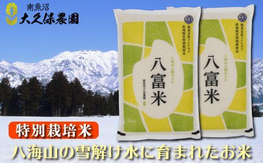 【令和8年産新米予約】南魚沼産コシヒカリ  特別栽培米　八富米　　八海山の雪解け水が育むお米　無洗米１０ｋｇ【2026年10月中旬から1ヶ月以内に順次発送予定】