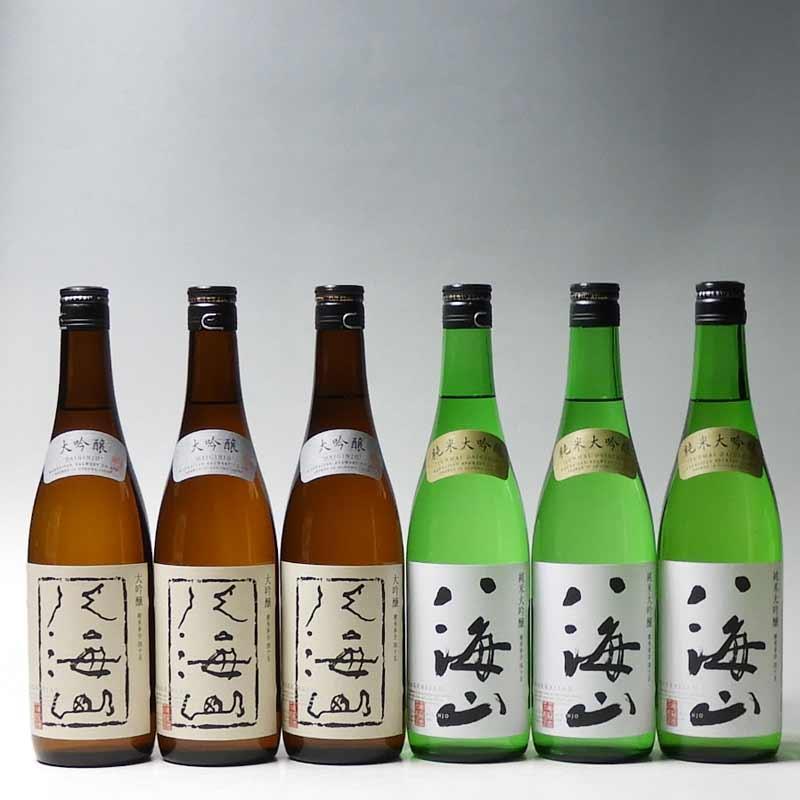 日本酒 八海山 大吟醸・純米大吟醸 720ml×6本セット