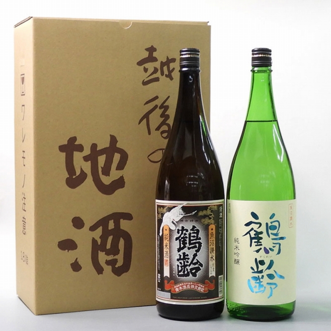 日本酒 鶴齢 純米・純米吟醸 1800ml×2本セット