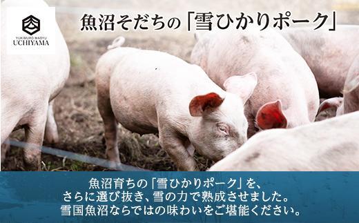 無地熨斗 豚 肩ロース 130g 4枚 計520g 雪ひかりポーク 肉 豚肉 国産 発酵 熟成 新潟県 南魚沼市 冷凍のし gift お土産 プレゼント 贈答 贈答品  YUKIMURO WAGYU UCHIYAMA 内山肉店