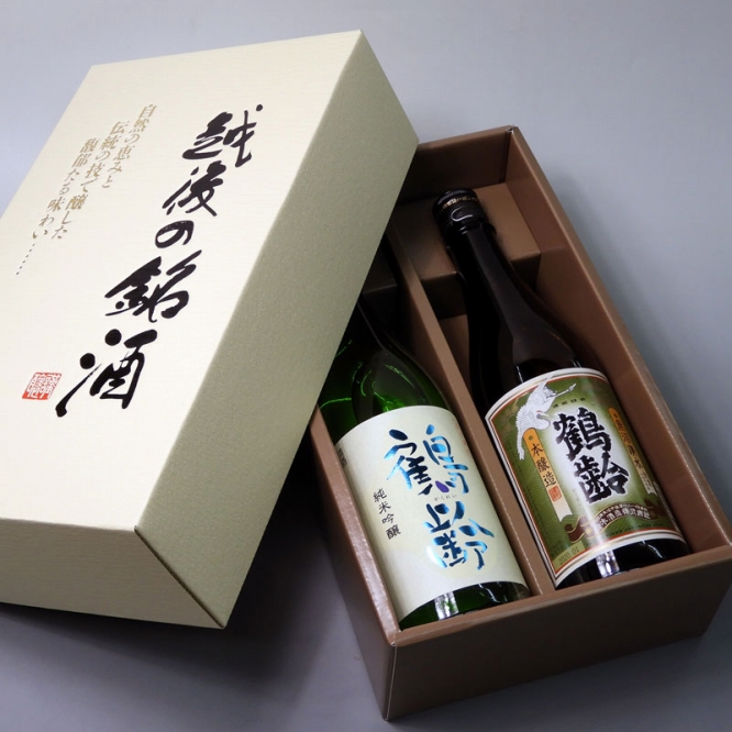 日本酒 鶴齢 本醸造・純米吟醸720ml×2本セット