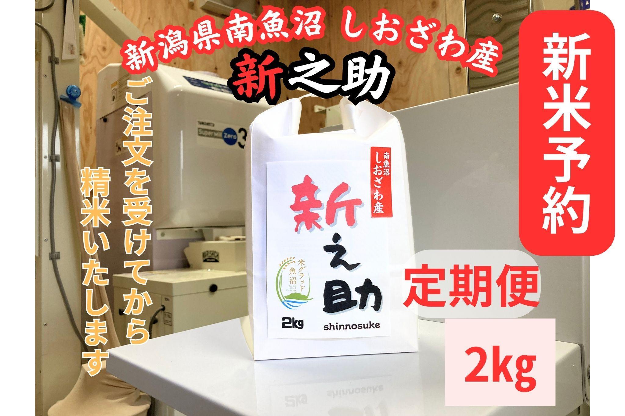 【令和8年産・新米予約・定期便】新潟県南魚沼産　新之助　2kg×12か月　大粒でツヤがあるこれまでにないお米【定期便 銘柄米 ブランド米 精米 新之助 魚沼産 新潟米】【2026年10月中旬より1ヶ月以内に順次発送予定】
