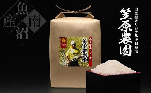 【定期便】【令和７年産新米】南魚沼産 笠原農園米 コシヒカリ（5kg×全6回）