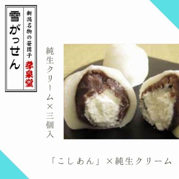 大福 生クリーム入り大福 雪がっせん 6個入×3箱 計18個 和菓子 あんこ 餡子 生クリーム 新潟県 南魚沼市