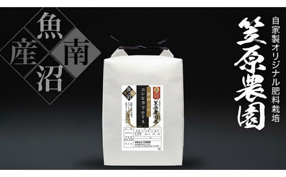 【令和７年産】南魚沼産笠原農園米 コシヒカリの親 ～農林１号～ 精米５kg