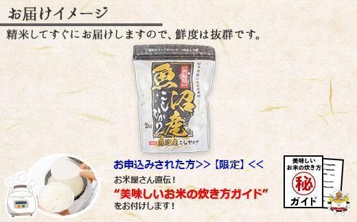新潟県 南魚沼産 コシヒカリ お米 2kg お試し パック（お米の美味しい炊き方ガイド付き）【銘柄米 ブランド米 精米 こしひかり コシヒカリ 魚沼産 新潟米 産地直送 お米 米 こめ コメ ご飯 御飯 ごはん】