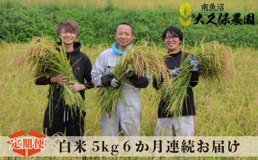 【頒布会】南魚沼産コシヒカリ　八富米　農薬7割減の特別栽培米　白米５ｋｇ×全6回