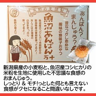 和菓子 焼菓子 まんじゅう 魚沼あんぱん万十 6個×3パック 計18個 饅頭 あんこ 餡子 米粉 コシヒカリ 新潟県 南魚沼市