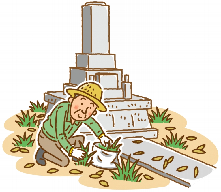 お墓の除草・掃除サービス（面積2平米〜8平米まで）