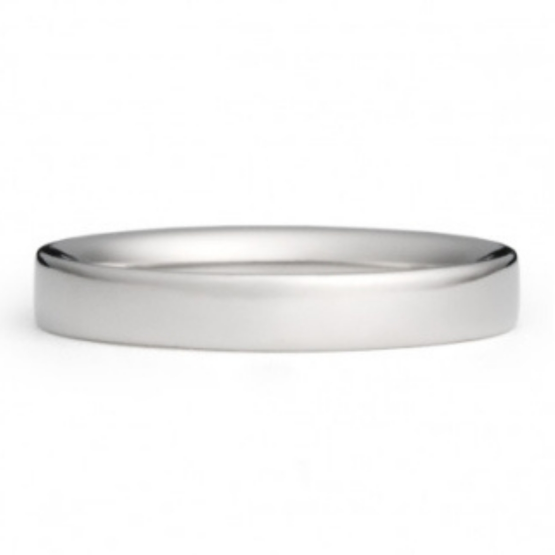 純チタン平打リング(幅3mm)8号