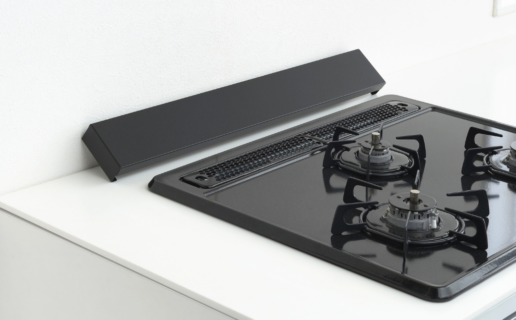 Hi!(ハイ) すっきりフィットする排気口カバー クラシックブラック(1個) 黒 コンロ 弥彦村