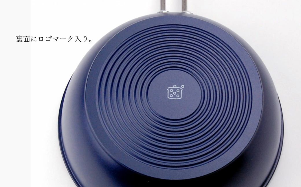 栗原はるみ 深型フライパン28cm(ネイビー)【ガス火専用】ワイヤーハンドル 軽量