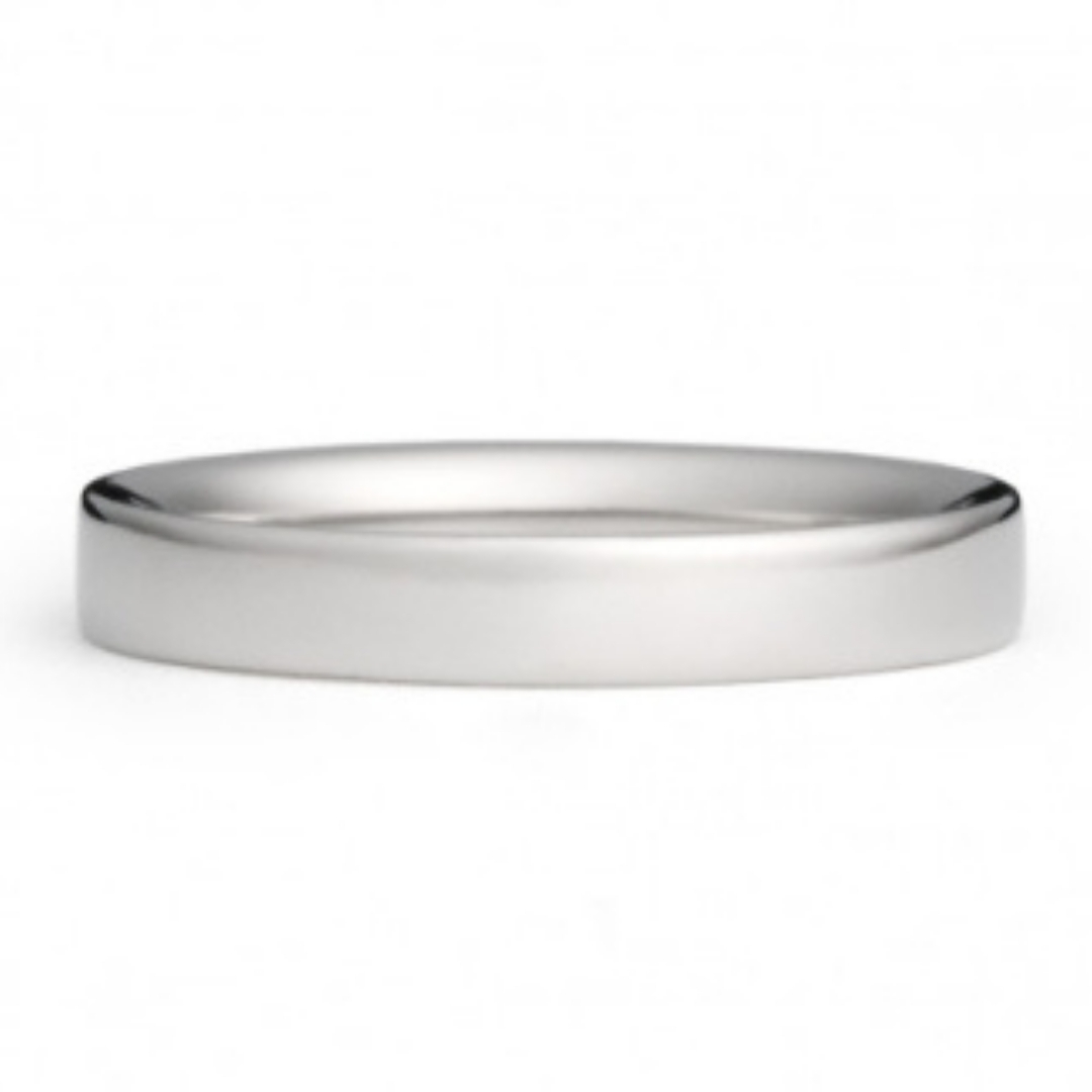純チタン平打リング(幅3mm)10号