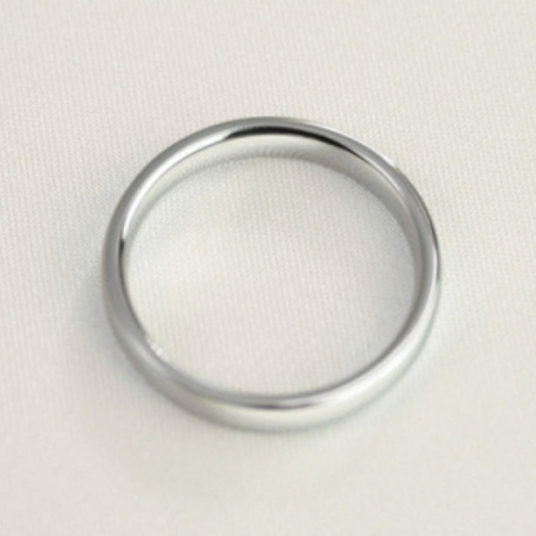 純チタン甲丸リング(幅2.5mm)10号