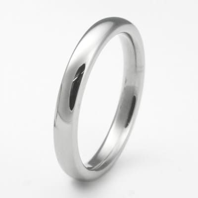 純チタン甲丸リング(幅3mm)10号【1642910】