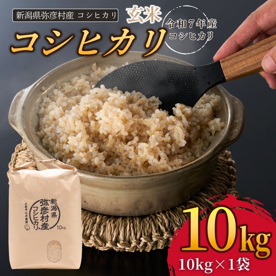 新潟県弥彦村石井農園 令和7年産コシヒカリ【玄米 10kg】