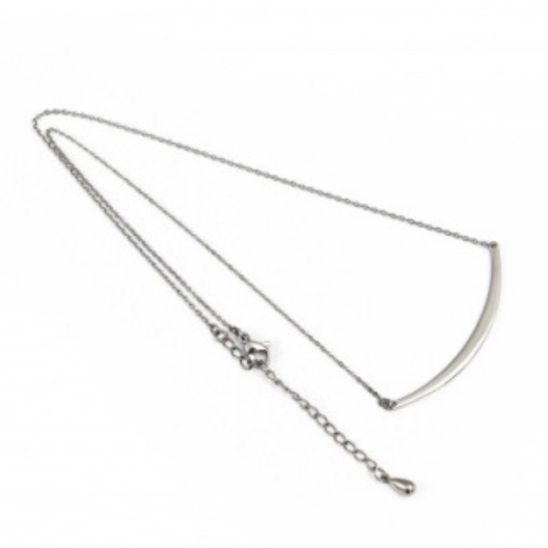 純チタンバーネックレス(カーブプレート)42cm