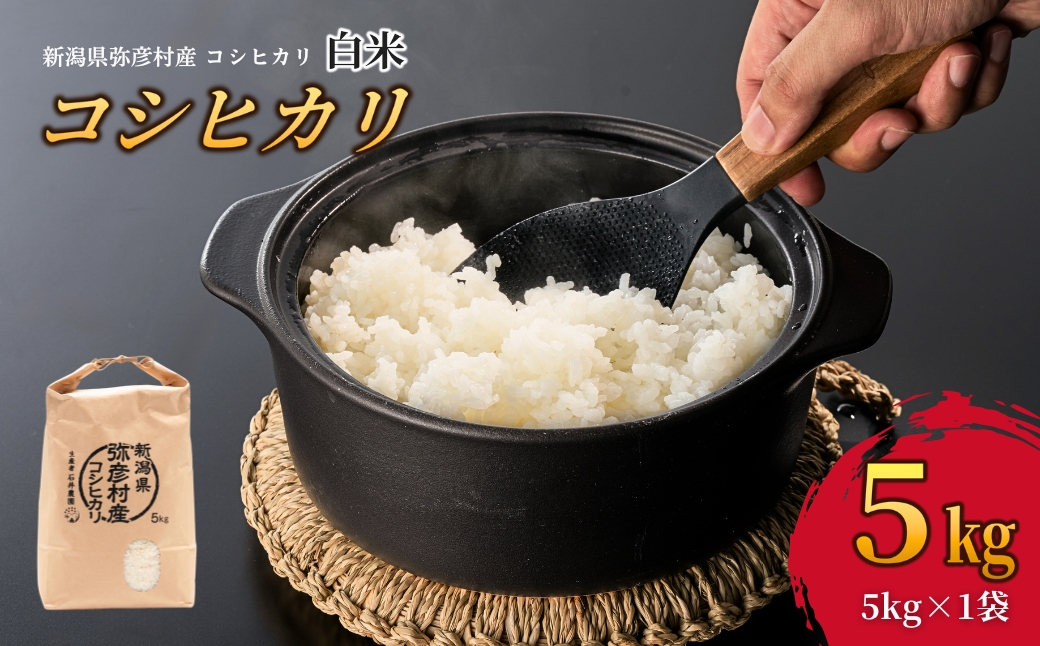 新潟県弥彦村石井農園 令和7年産コシヒカリ【白米 5kg】