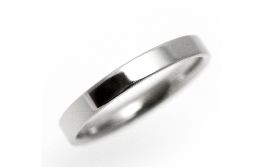 純チタン平打リング(幅2.5mm)11号