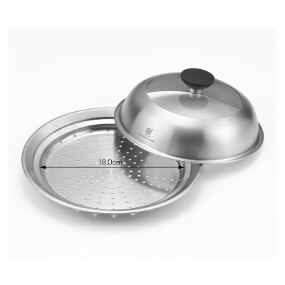 栗原はるみ ドーム型フライパン用蒸し器(20〜22cmのフライパン用)のせるだけ蒸し器 弥彦村 新潟【1357473】