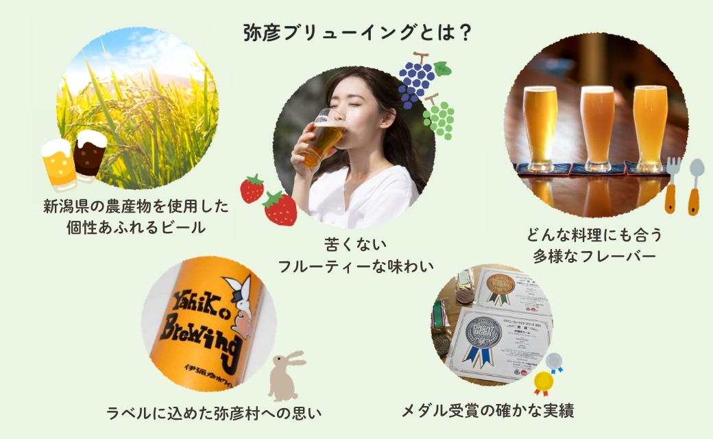 弥彦ブリューイング 4種飲み比べ12本セット クラフトビール(発泡酒)新潟県 弥彦村