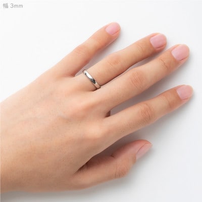純チタン甲丸リング(幅3mm)10号【1642910】