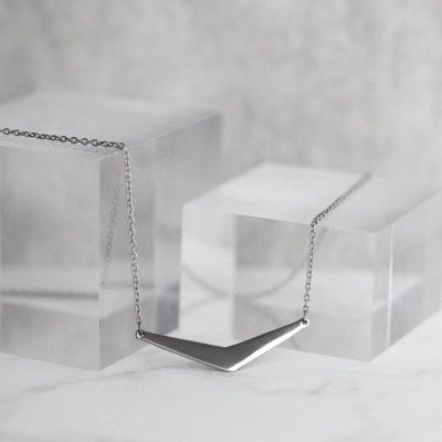 純チタンバーネックレス(V字)42cm【1645491】