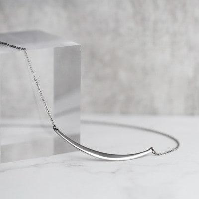 純チタンバーネックレス(カーブプレート)42cm【1645486】