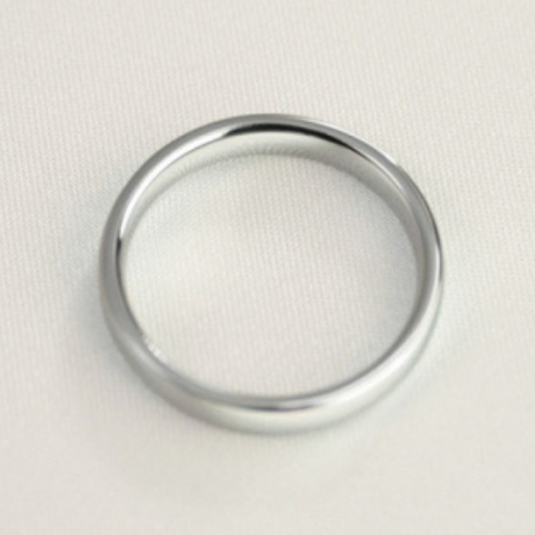 純チタン甲丸リング(幅3mm)9号