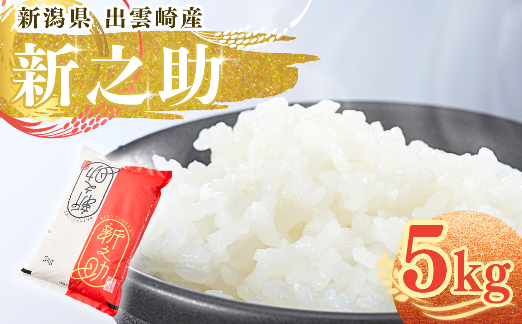 【令和7年産】 「新之助」 5㎏ 新潟県産 出雲崎町産 白米 精米 お米