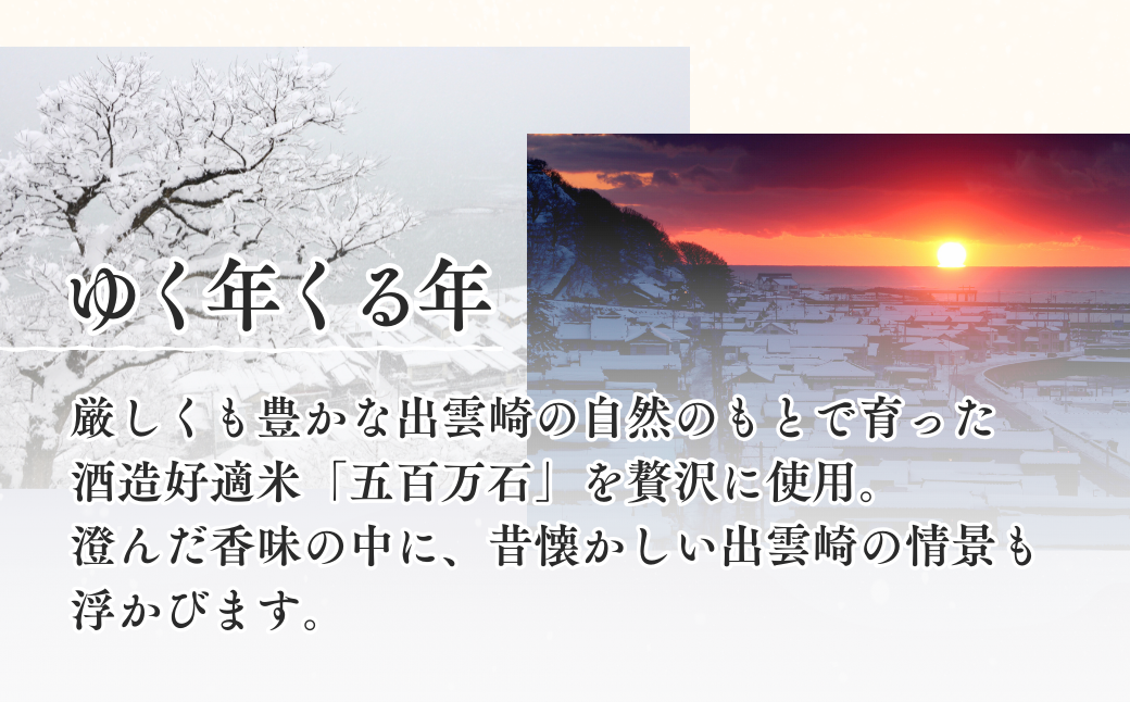 【日本酒梅酒セット】朝日酒造『ゆく年くる年』（720ml×1本） 北雪酒造製造『釜谷の梅酒』（720ml×1本）出雲崎町産「五百万石」使用 吟醸酒 淡麗辛口 出雲崎町大釜谷産「越の梅」使用 新潟県 うめ酒 お酒 ギフト 贈答品 令和6年産