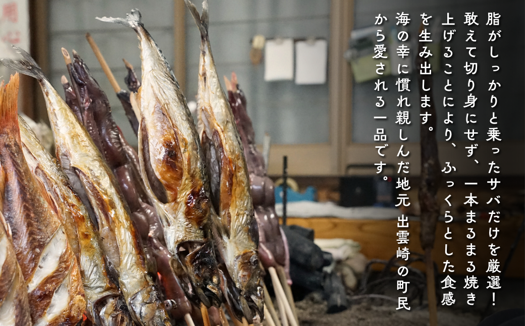 【出雲崎名物】磯田鮮魚店の「浜焼き１本さば」 出雲崎町 サバ 鯖 串焼き 焼き魚 新潟県