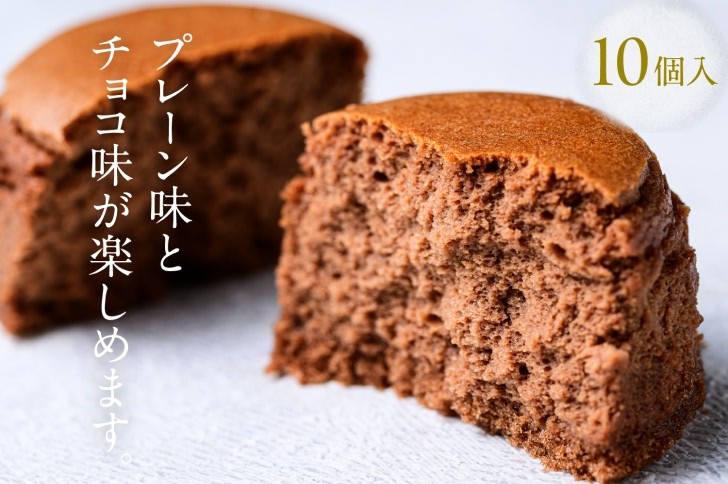 あわゆきチーズ フロまーる 半熟チーズケーキ プレーン&チョコ(10個入り)【地場産品】 SPHERE-01