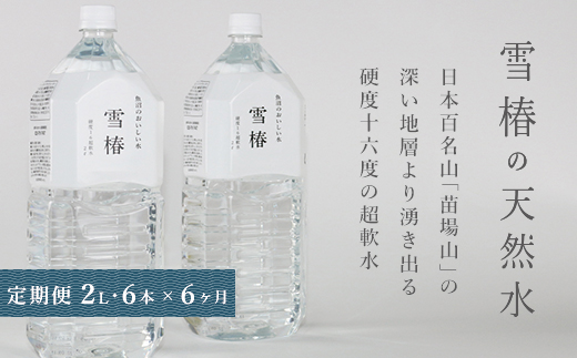 【定期便】雪椿の天然水 2L×6本×全6回