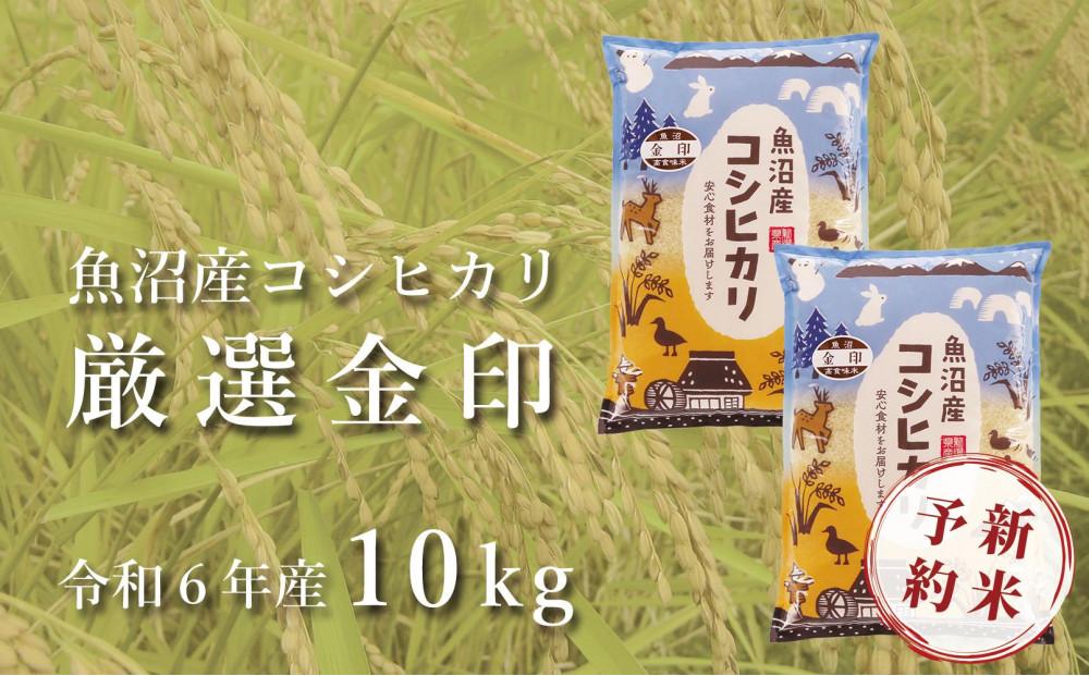 ＜令和6年産新米予約＞魚沼産コシヒカリ「金印」高食味米 10kg