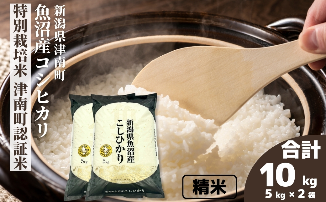 【令和7年産】魚沼産コシヒカリ 特別栽培米 津南町認証米 10kg(5kg×2袋) 新潟県 津南町 大阪屋商店
