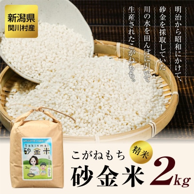 秘境の地で生産 砂金米 こがねもち精米2kg【1441587】