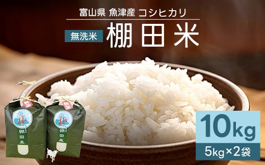 【早期予約】米 令和8年産米コシヒカリ 10kg 無洗米 棚田米 (5kg×2袋) ヤギの杜｜富山 こめ コメ お米 おこめ 白米 精米 新米 ※2026年10月上旬～発送