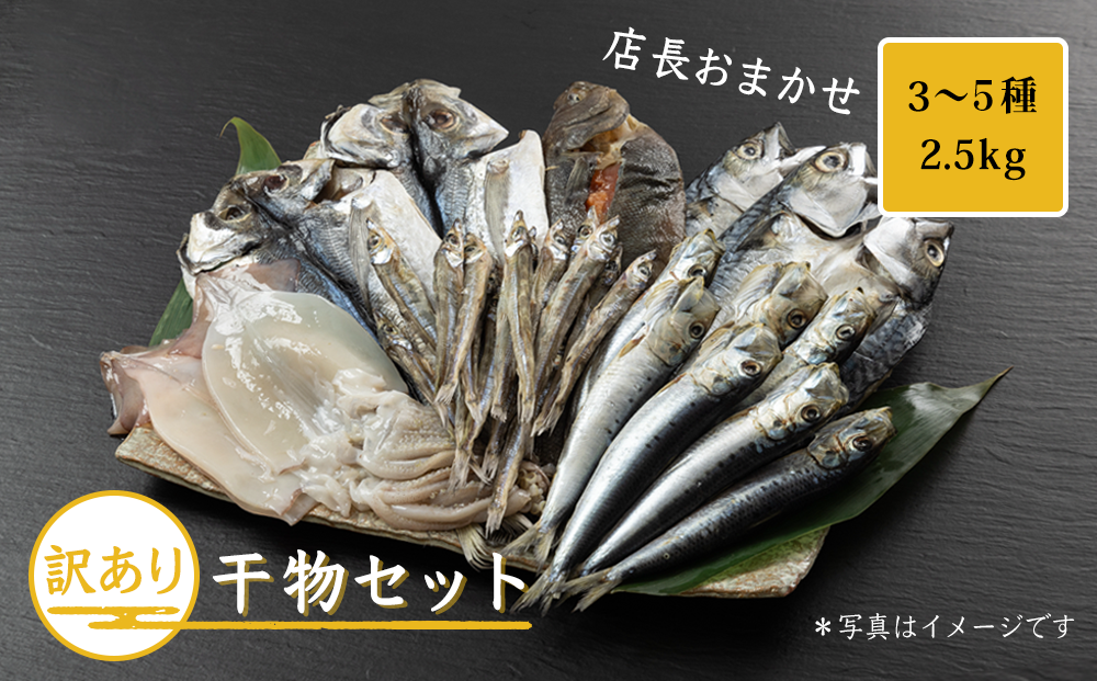 おまかせ訳あり干物セット（3〜5種） 約2.5kg 富山 魚津 浜浦水産 自家用 家庭用