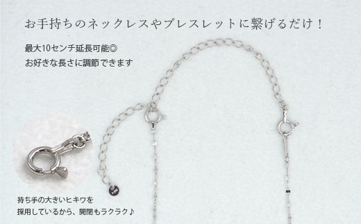 【セット】Pt950 IDタグオーダー コプラ細ネックレス 60cm/Pt850アジャスターチェーンシースルー 10cm ※沖縄への配送不可