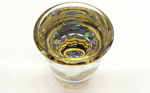 縁をつなぐ漆・螺鈿グラス（44ml）大正２年創業・老舗仏壇店の技術 ショットグラス  酒器 職人 おしゃれ 富山 魚津漆器 工房ヤマセン