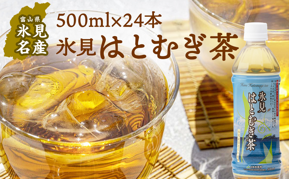 氷見はとむぎ茶　ペットボトル500ml２４本　【飲料類・お茶】