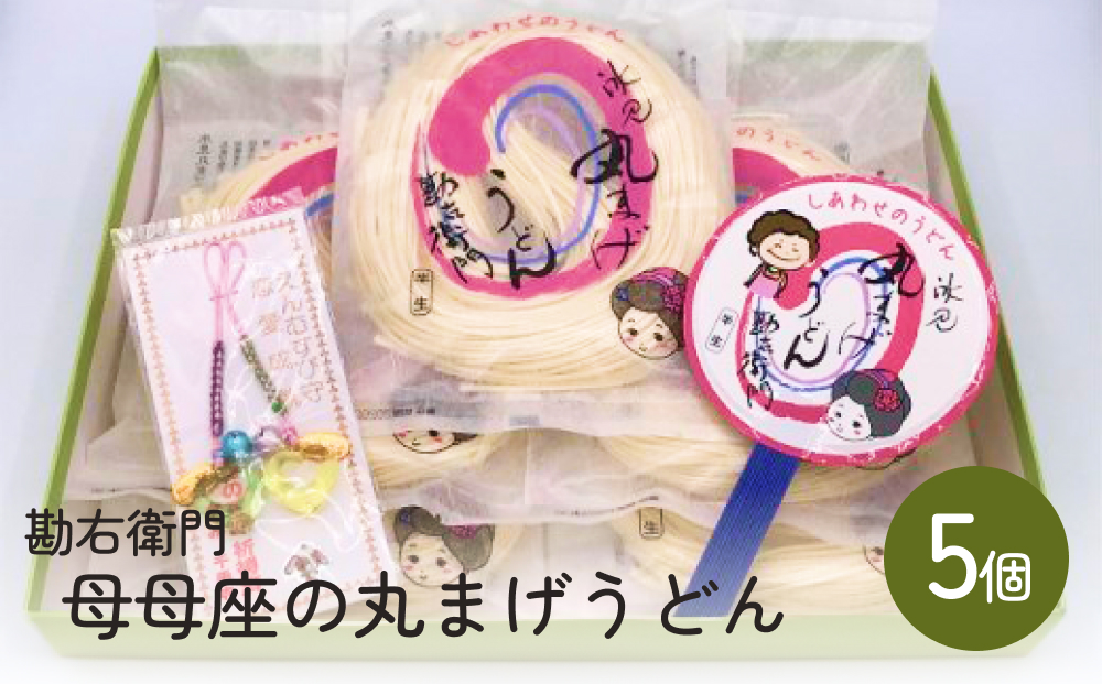 勘右衛門　母母座の丸まげうどん（5個入り）| 富山 氷見 うどん 半生 800g 小分け