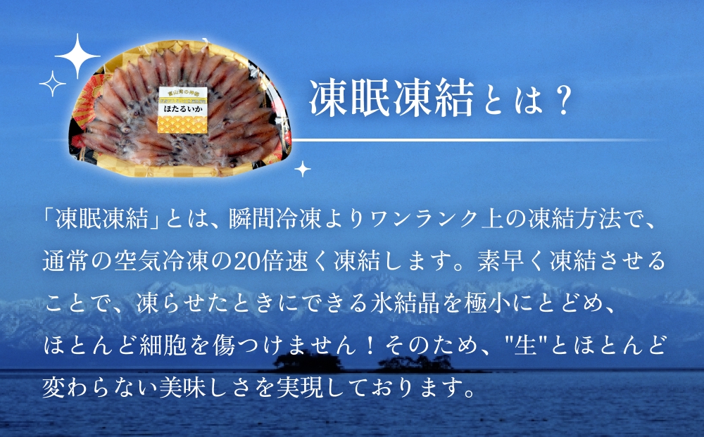 鮮度そのまま！富山湾の神秘ホタルイカ しゃぶしゃぶ用 200g 〈冷凍〉